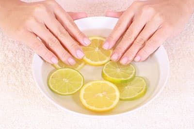 ванночка для ногтей йод с лимонным соком