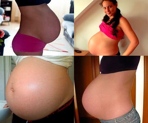 9 месяц беременности фото живота